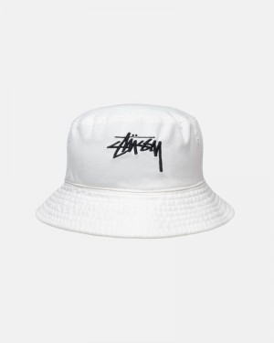 Beige Stüssy Bucket Big Stock Hats | USA FDZPRJ246