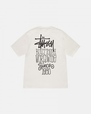 Beige Stüssy Built Tough Pigment Dyed T-Shirts | USA WNZOMB495