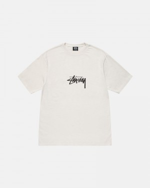 Beige Stüssy Small Stock Pigment Dyed T-Shirts | USA JMIXHD941