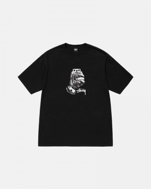 Black Stüssy All Bets Off Pigment Dyed T-Shirts | USA ZVSQIL160