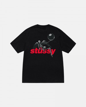 Black Stüssy Apocalypse T-Shirts | USA IVTUEJ510