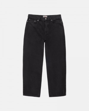 Black Stüssy Big OL' Jean Washed Canvas Jeans | USA PBCDLR563