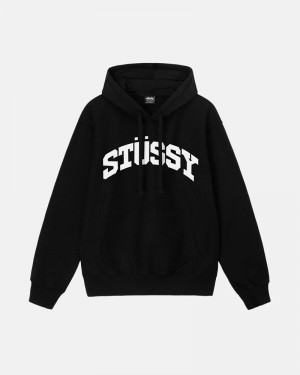 Black Stüssy Block Sport Pigment Dyed Hoodie | USA DRYMKZ613