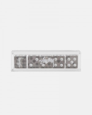 Black Stüssy Dice Set Other Accessories | USA JPOXSQ605