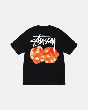 Black Stüssy Diced Out T-Shirts | USA FYHLPU736