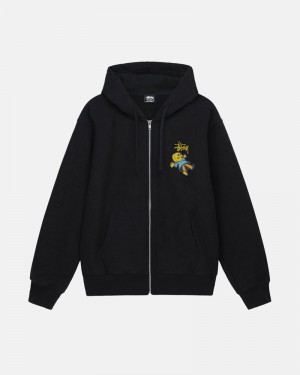 Black Stüssy Dollie Zip Hoodie | USA DIXMAS650