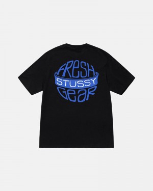 Black Stüssy Fresh Gear T-Shirts | USA UCMYSH301