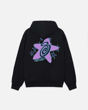 Black Stüssy Galaxy Hoodie | USA JXGQMT549