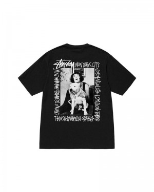 Black Stüssy How We’re Livin’ Pigment Dyed T-Shirts | USA SKGVNU561