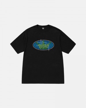 Black Stüssy King Of The World Pigment Dyed T-Shirts | USA EGUIRY825