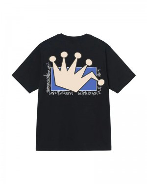 Black Stüssy LB Crown T-Shirts | USA JVASQI105