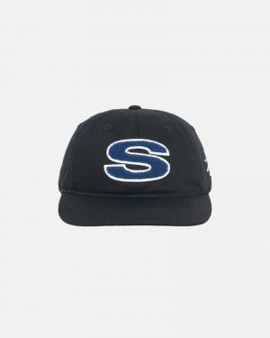 Black Stüssy Low Pro Chenille S Snapback Caps | USA ANEKVP840