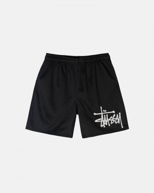 Black Stüssy Mesh Short Big Basic Shorts | USA BXDQNC569