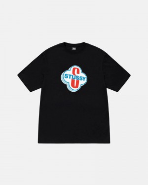 Black Stüssy Motel T-Shirts | USA ZCDPMJ892