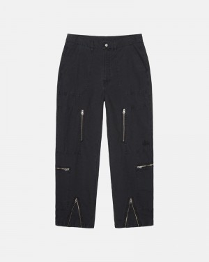 Black Stüssy Nyco Flight Pants | USA RFSLUC253