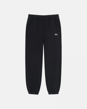 Black Stüssy Overdyed Stock Logo Sweatpants | USA HGIEDR481