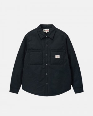 Black Stüssy Padded Tech Over Shirts | USA DKOCTG348