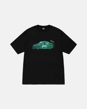 Black Stüssy Racecar T-Shirts | USA RNKLEX326