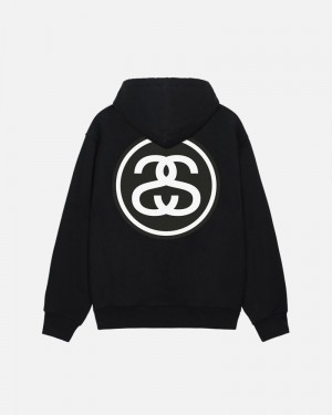 Black Stüssy SS-Link Hoodie | USA HBDPQW570