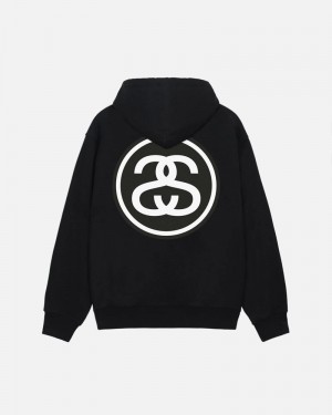 Black Stüssy SS-Link Hoodie | USA WEBAVX162