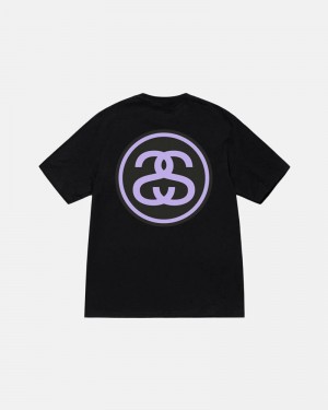 Black Stüssy SS-Link T-Shirts | USA TBRZNH584