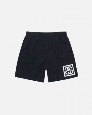 Black Stüssy SS-Link Water Shorts | USA PSZOAB456