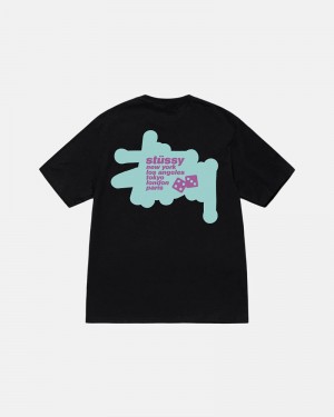 Black Stüssy Silhouette T-Shirts | USA NGVFLT260