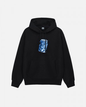 Black Stüssy Soda Can Hoodie | USA MLVTXF021