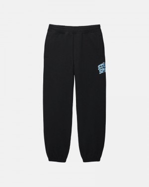 Black Stüssy Sport Sweatpants | USA ISUNKM842