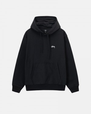 Black Stüssy Stock Logo Hoodie | USA ESOTVH981