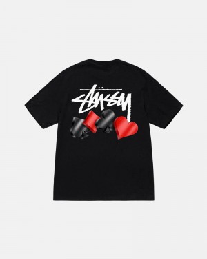 Black Stüssy Suits T-Shirts | USA MWEIYV514