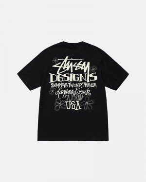 Black Stüssy Summer LB T-Shirts | USA YWGVJZ758