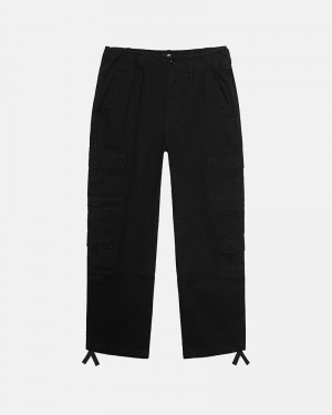 Black Stüssy Surplus Cargo Ripstop Pants | USA DRPLMT623