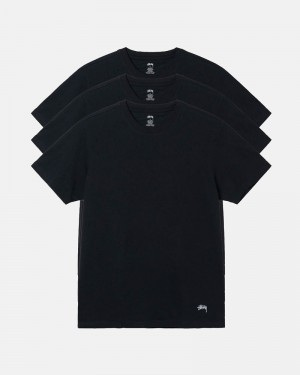 Black Stüssy Undershirts T-Shirts | USA KNYPFV691