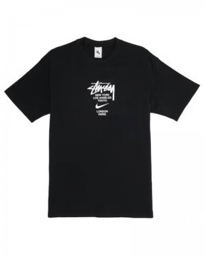 Black Stüssy X NK International T-Shirts | USA LWQPGV905