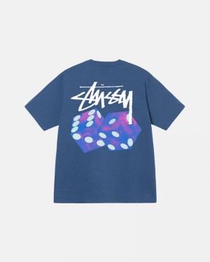 Blue Stüssy Diced Out T-Shirts | USA CLXTJY549