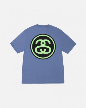 Blue Stüssy SS-Link T-Shirts | USA NCSLAE026