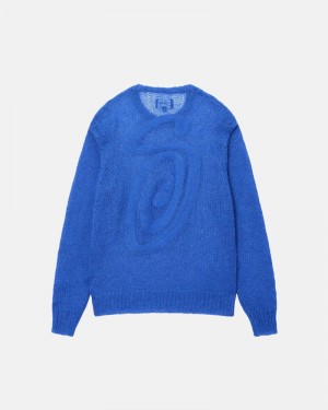 Blue Stüssy S Loose Knit Sweater | USA JBMYEK869