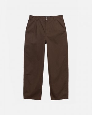 Brown Stüssy Workgear Trouser Twill Pants | USA RKDGIT604