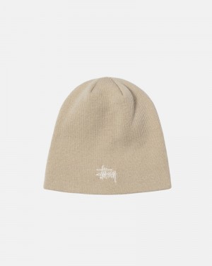 Cream Stüssy Skullcap Basic Beanie | USA MGPCNL046