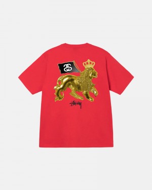 Gold Stüssy Gold Lion T-Shirts | USA GBJYHO813