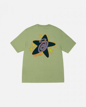 Green Stüssy Galaxy T-Shirts | USA IOCRQF953