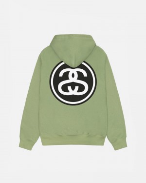 Green Stüssy SS-Link Hoodie | USA MRDTCW765