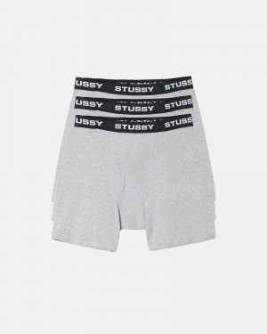 Grey Stüssy Boxer Briefs Shorts | USA JVZCYP023