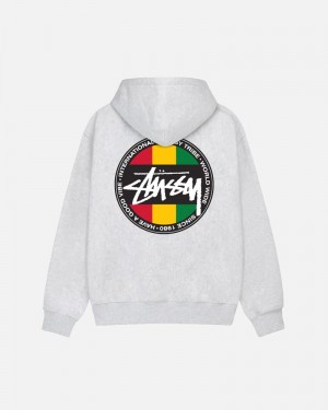 Grey Stüssy Classic Dot Hoodie | USA JNYGAP486