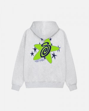 Grey Stüssy Galaxy Hoodie | USA GFTUWI082