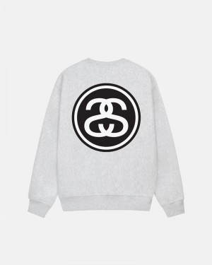 Grey Stüssy SS-Link Crew Sweatshirt | USA HVZPIB786