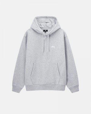 Grey Stüssy Stock Logo Hoodie | USA VRBPSF592