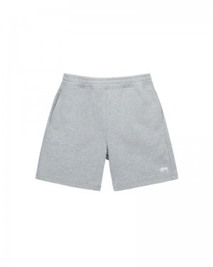 Grey Stüssy Stock Logo Shorts | USA RQYWLM089