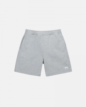 Grey Stüssy Stock Logo Sweat Shorts | USA LZPKQE491